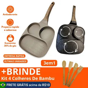 FRIGIDEIRA ANTIADERENTE 3 FUROS DIVISÓRIAS