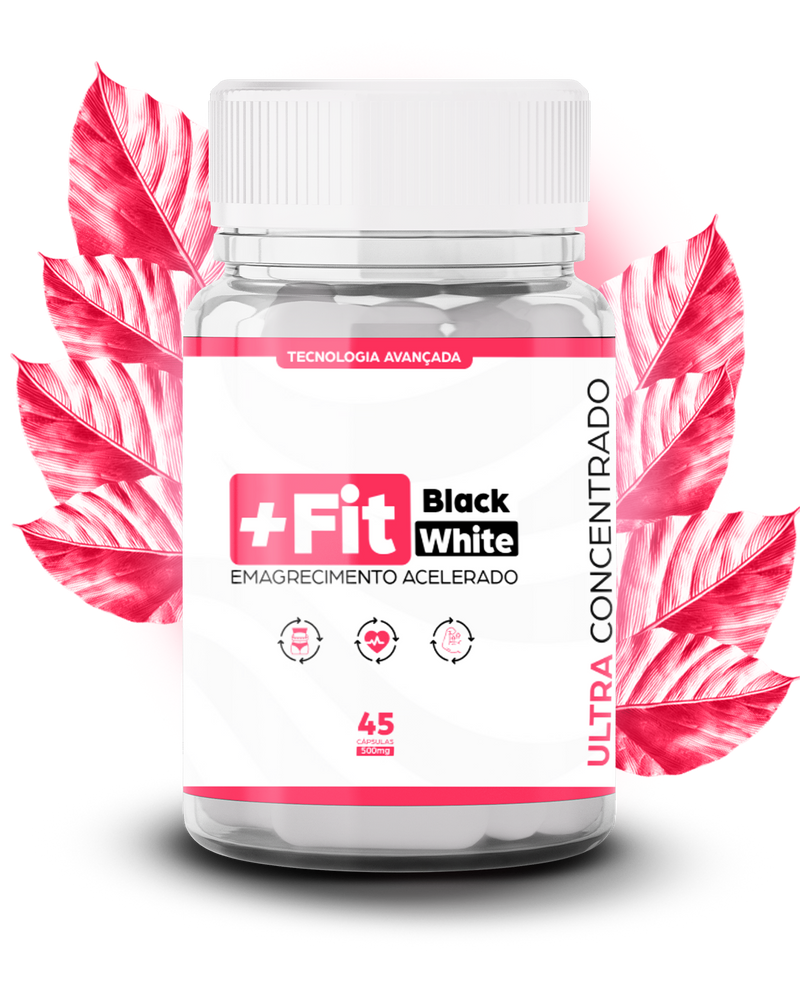 +Mais Fit Black White Suplemento Alimentar 45 Cápsulas 500Mg Combo