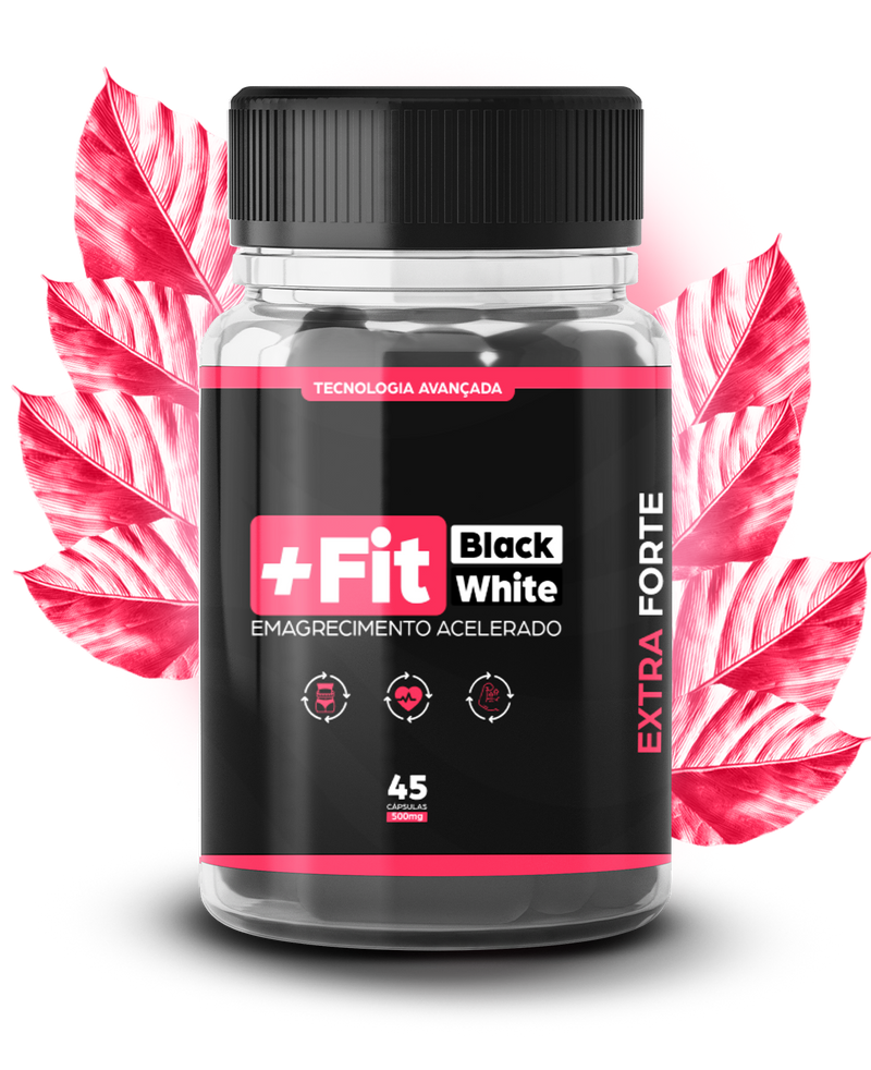 +Mais Fit Black White Suplemento Alimentar 45 Cápsulas 500Mg Combo