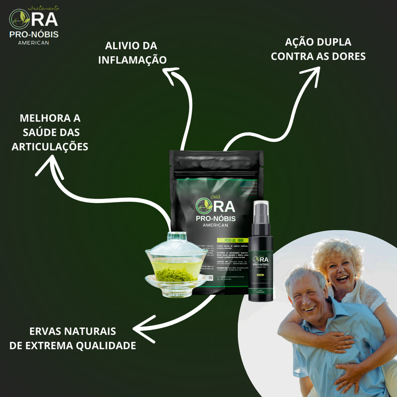 Kit Chá Ora Pro Nóbis American + Spray para Dores