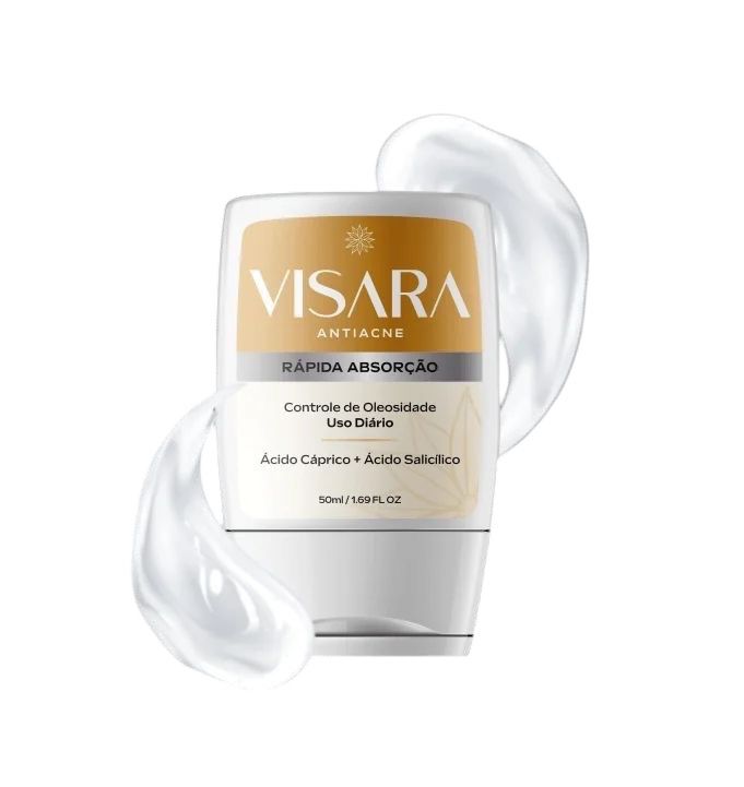 Visara Gel Creme Antiacne Oleosidade 50ml Rápida Absorção